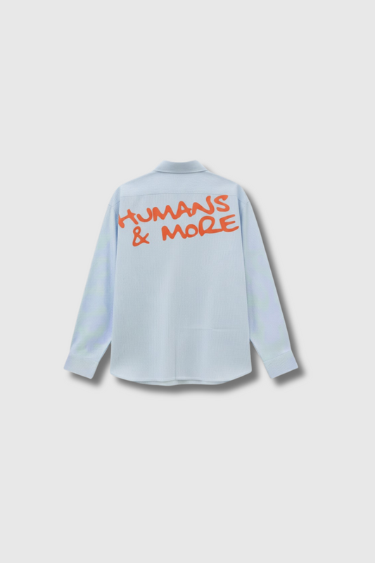 Blu (Skin Cotton Oversized Stripe boxy fit Shirt)