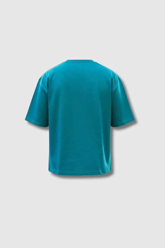 Plain Blue word hunt boxy Tee