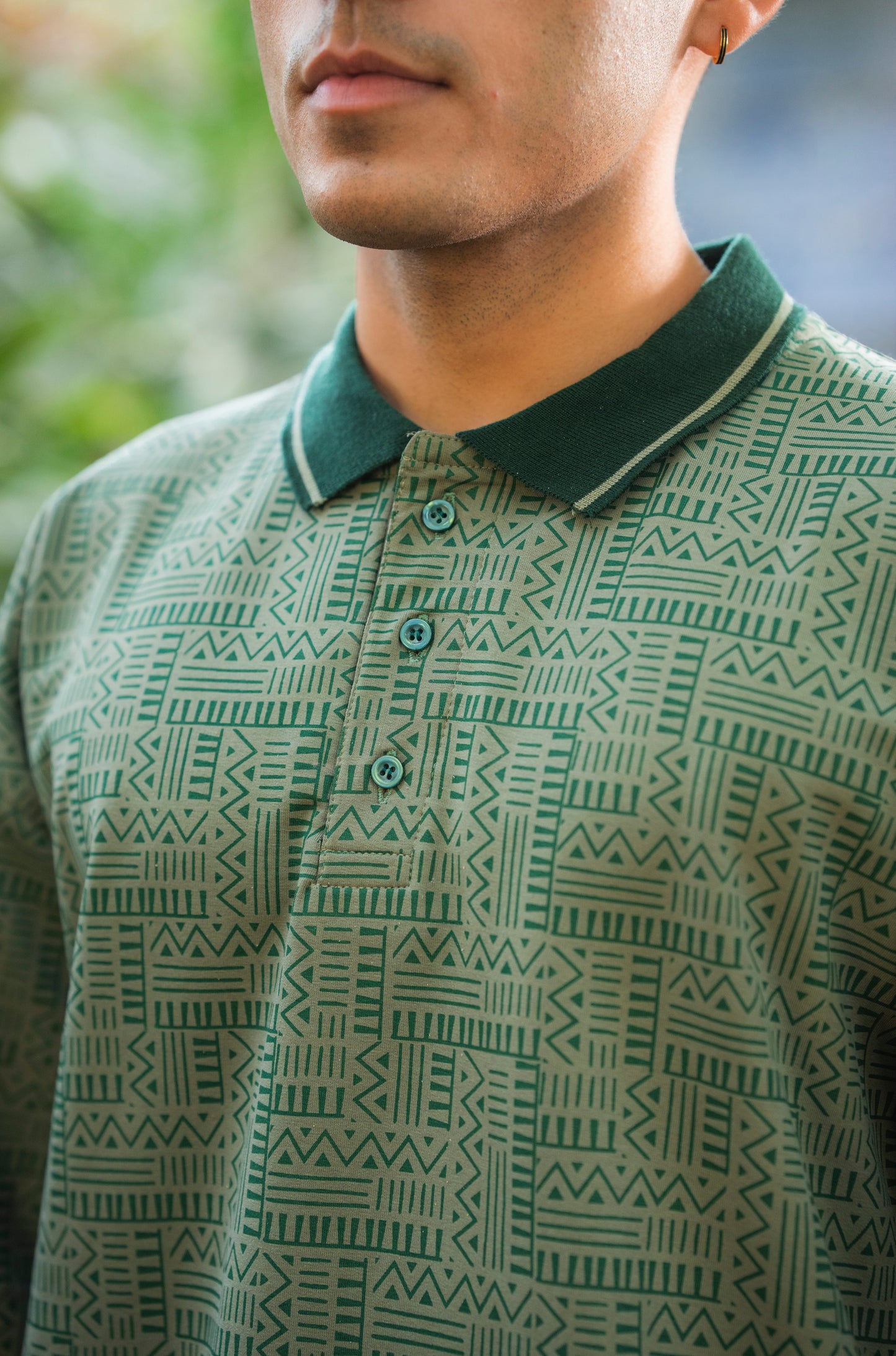 All-Over Print Formal Boxy polo