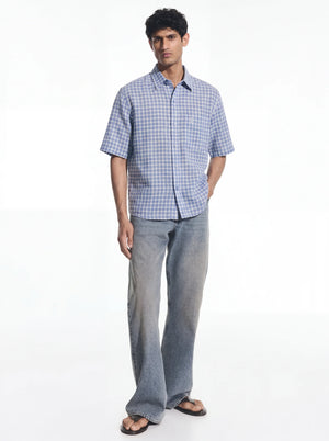 Aqua Trail Check Camp Shirt