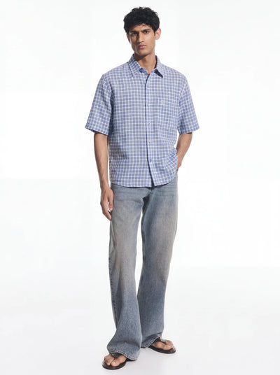 Aqua Trail Check Camp Shirt