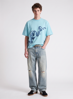 Water color Wave Graphic boxy Tee