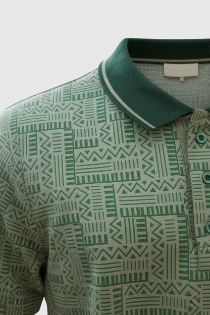 All-Over Print Formal Boxy polo