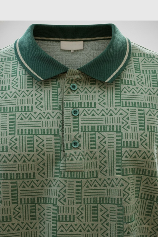 All-Over Print Formal Boxy polo