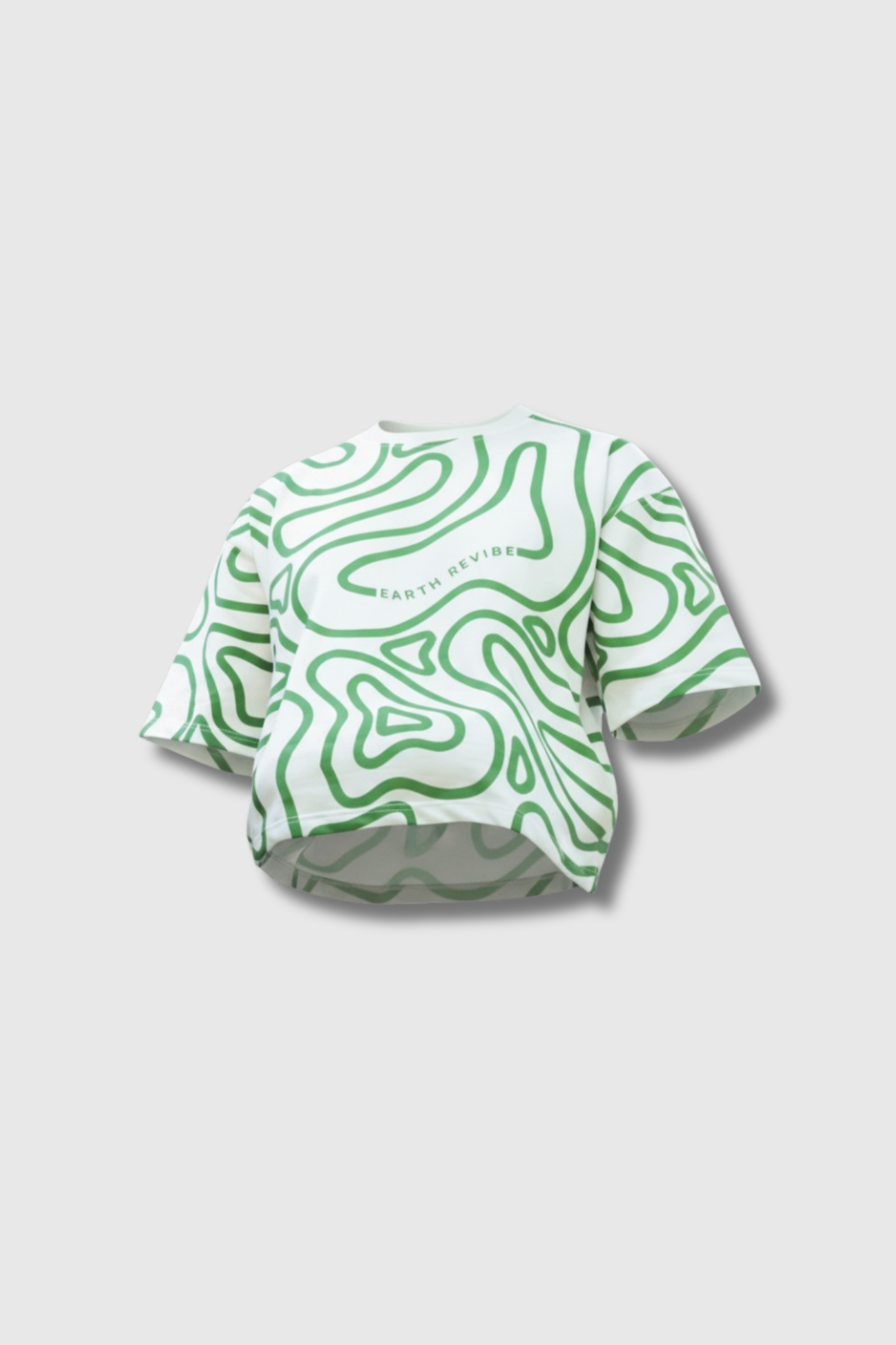 Herbal White All-Over Print Boxy Tee