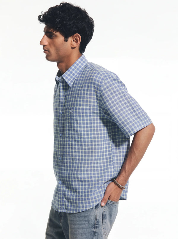 Aqua Trail Check Camp Shirt