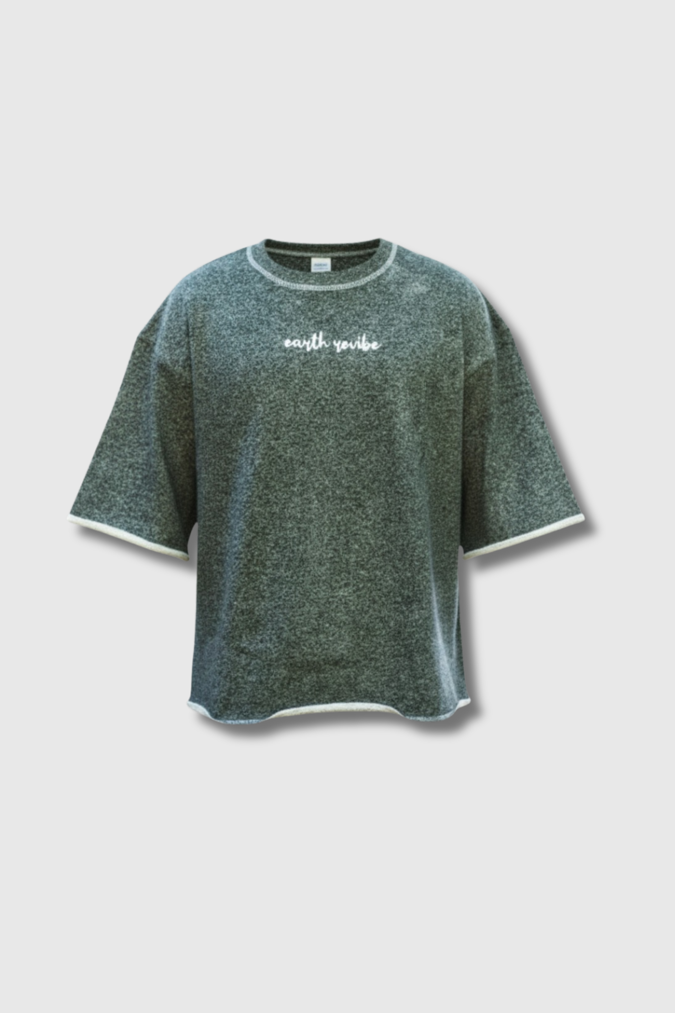 Charcoal Mélange Raw Edge Tee