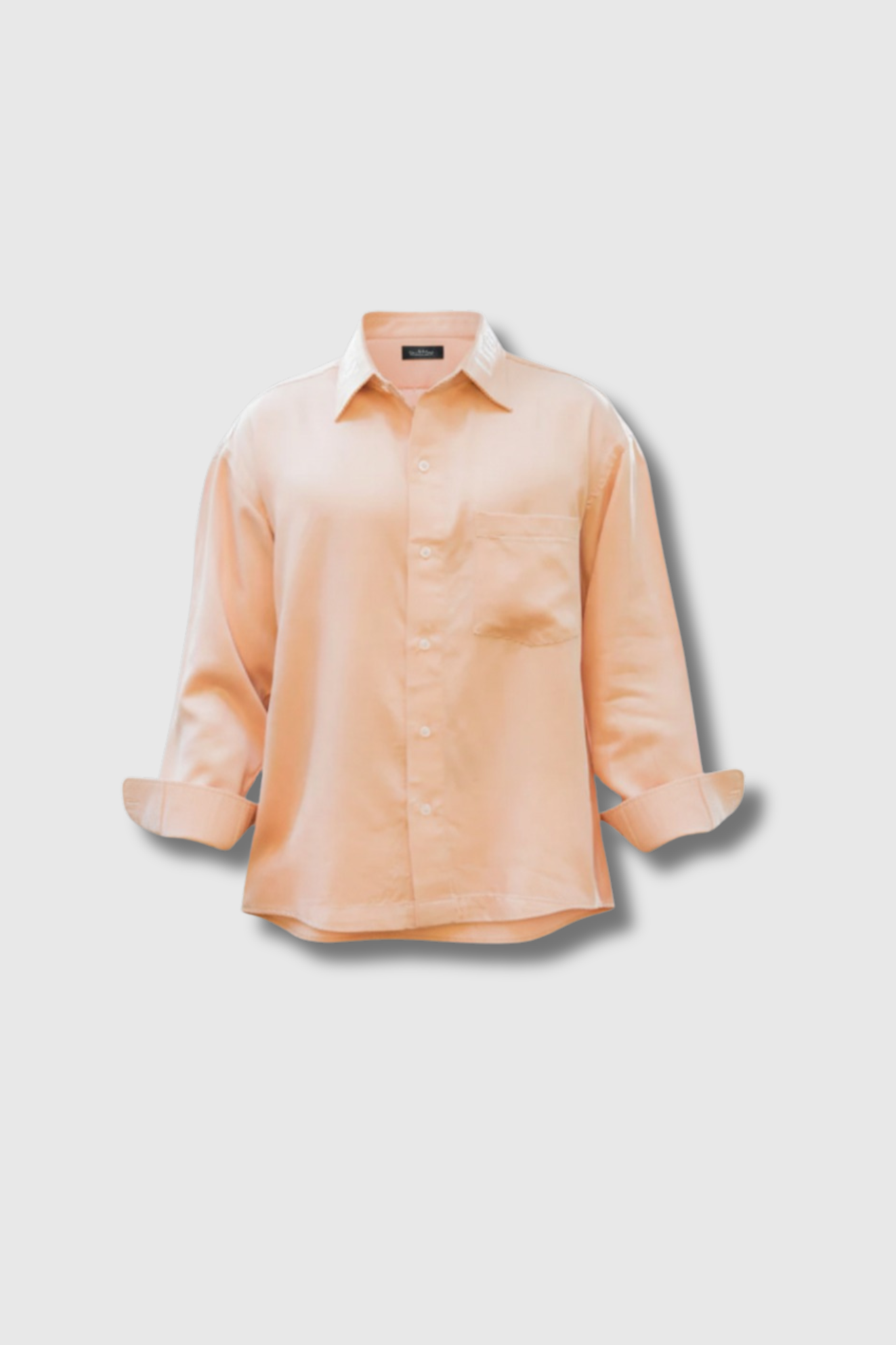 Skin-Conscious Embroidered Collar Boxy Shirt