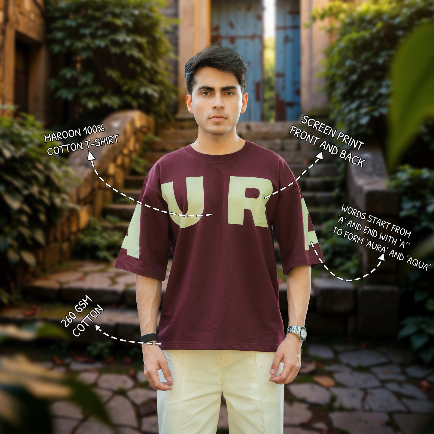 “A-to-A” Maroon Graphic Tee