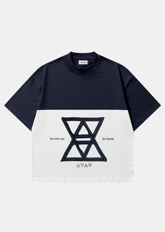 Two-Panel Minimal Branding boxy Tee