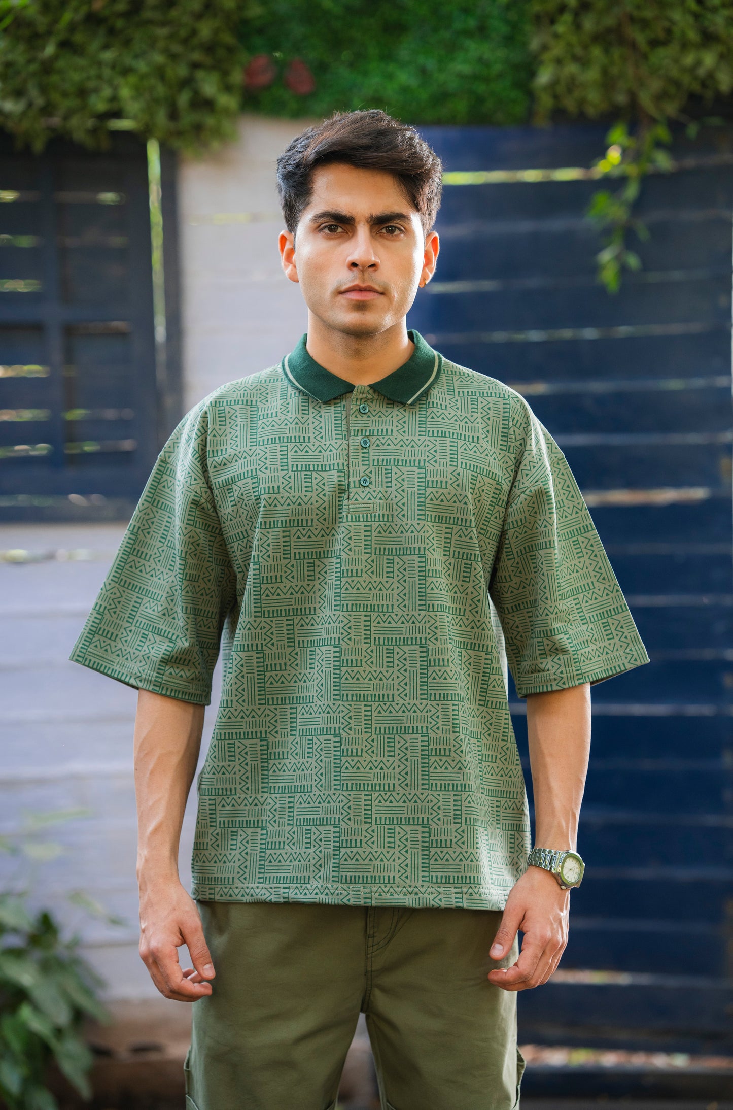 All-Over Print Formal Boxy polo