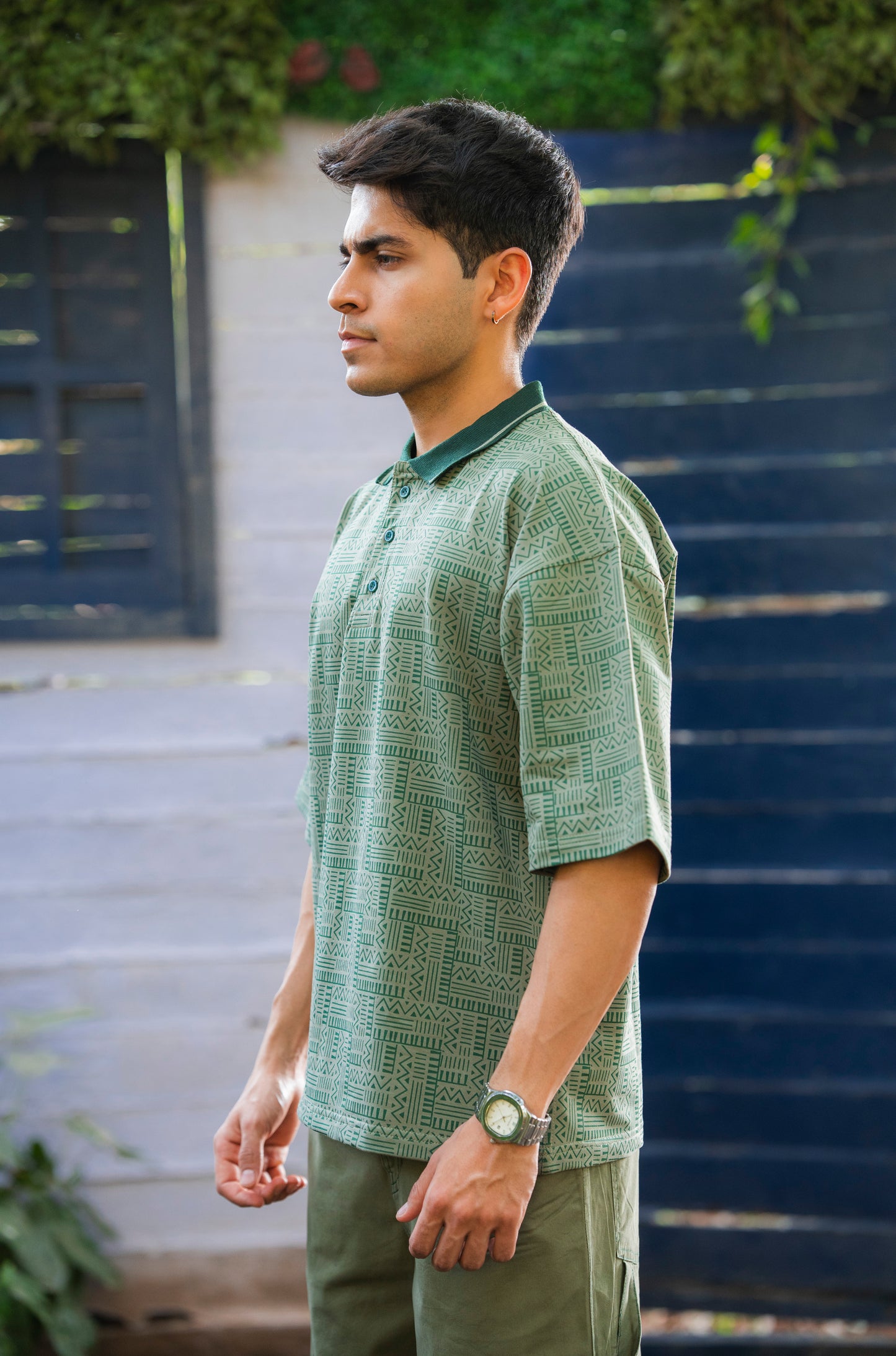 All-Over Print Formal Boxy polo