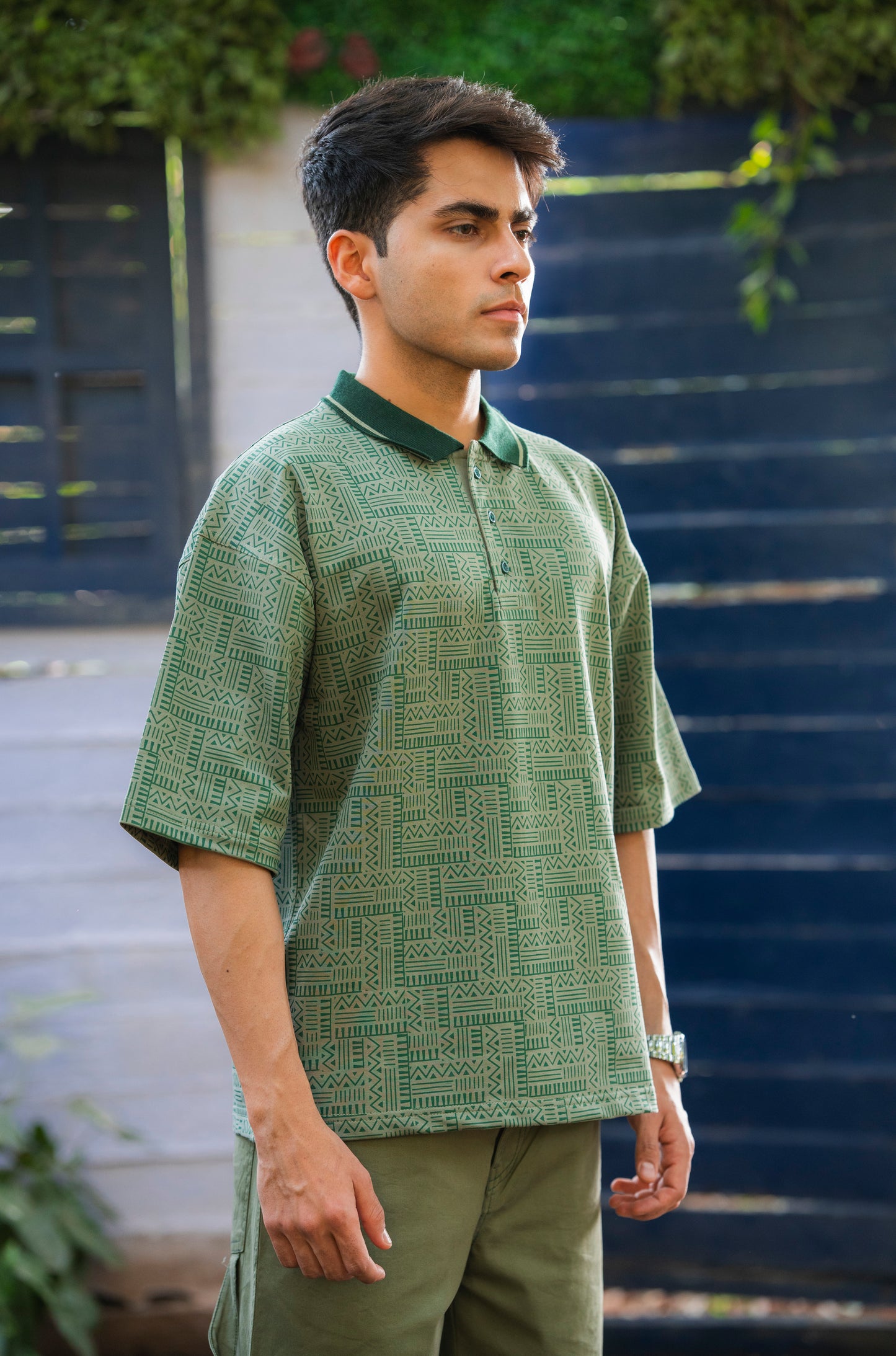 All-Over Print Formal Boxy polo