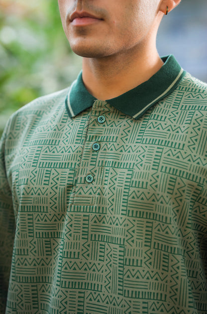 All-Over Print Formal Boxy polo