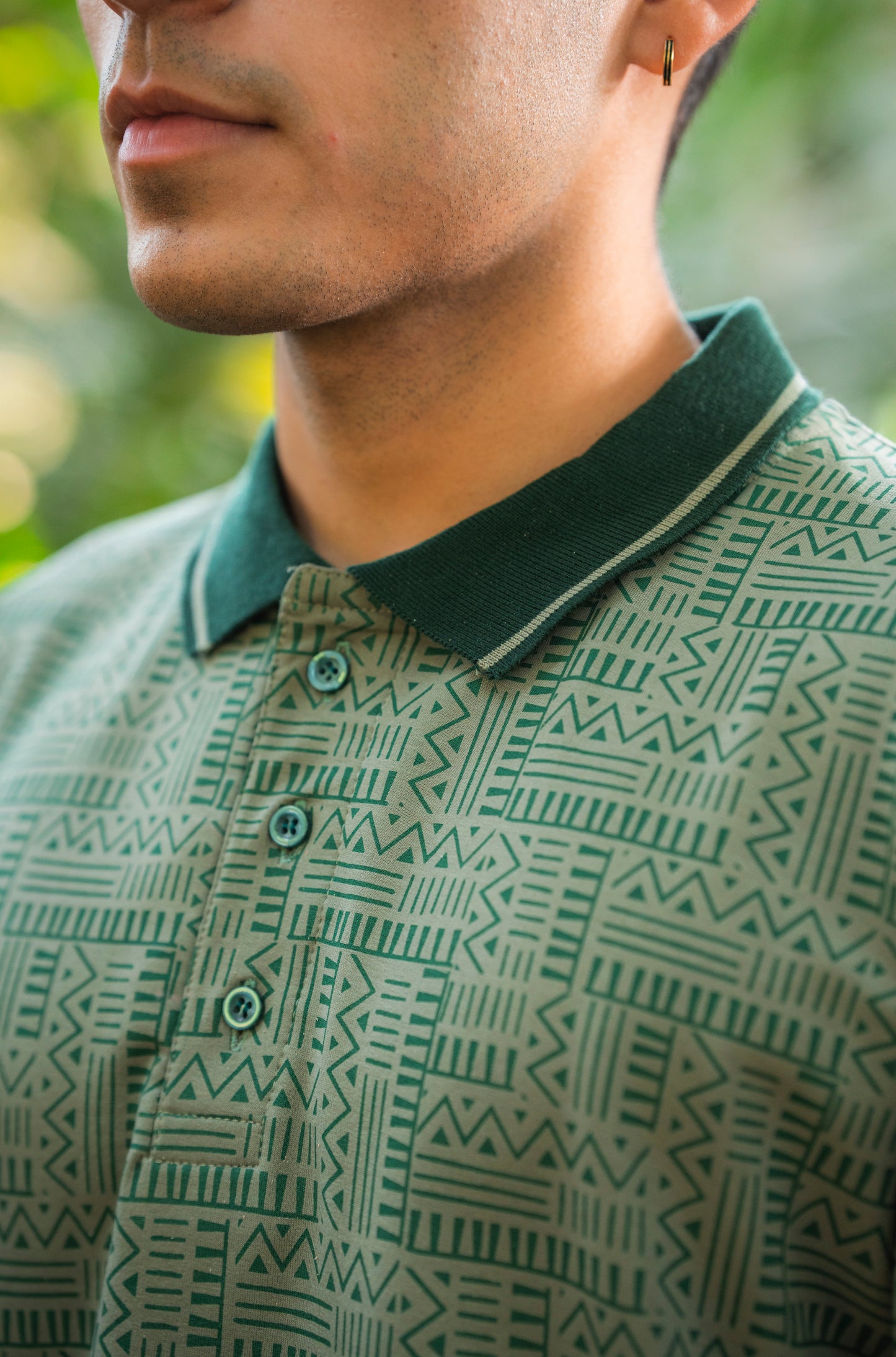 All-Over Print Formal Boxy polo