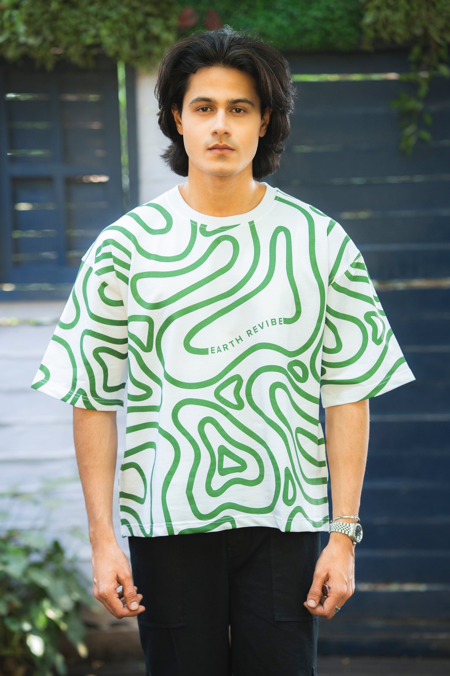 Herbal White All-Over Print Boxy Tee