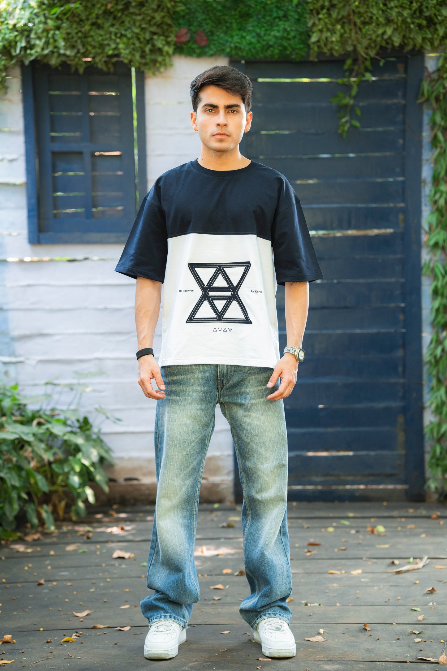 Two-Panel Minimal Branding boxy Tee