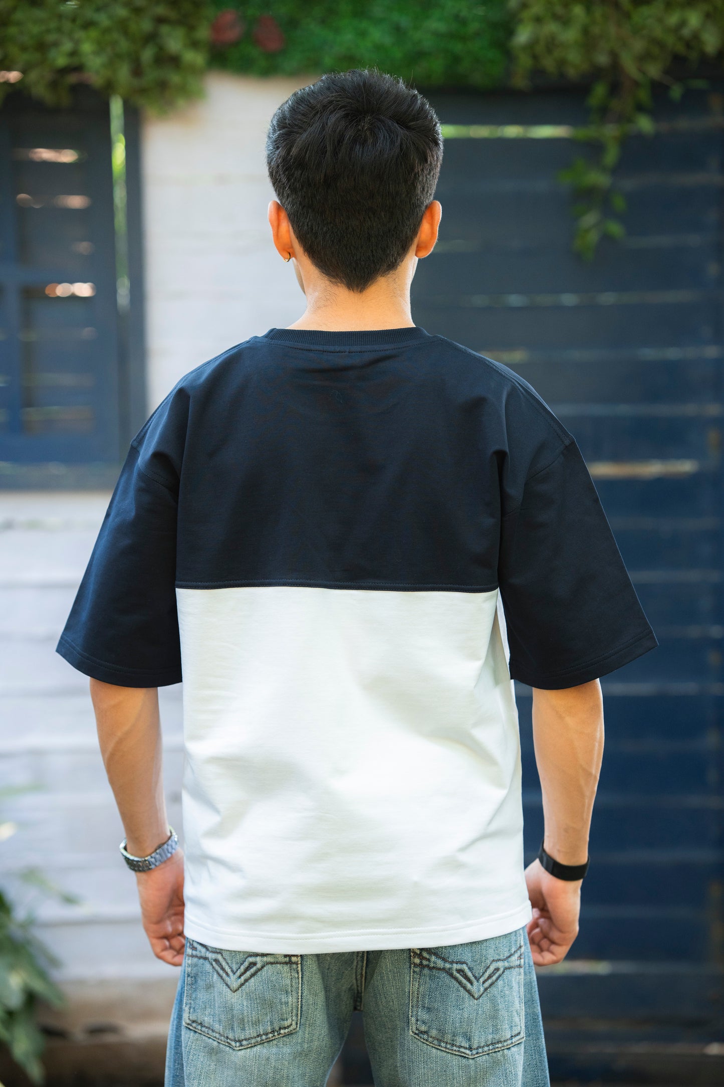 Two-Panel Minimal Branding boxy Tee