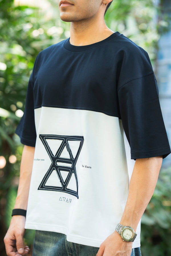 Two-Panel Minimal Branding boxy Tee