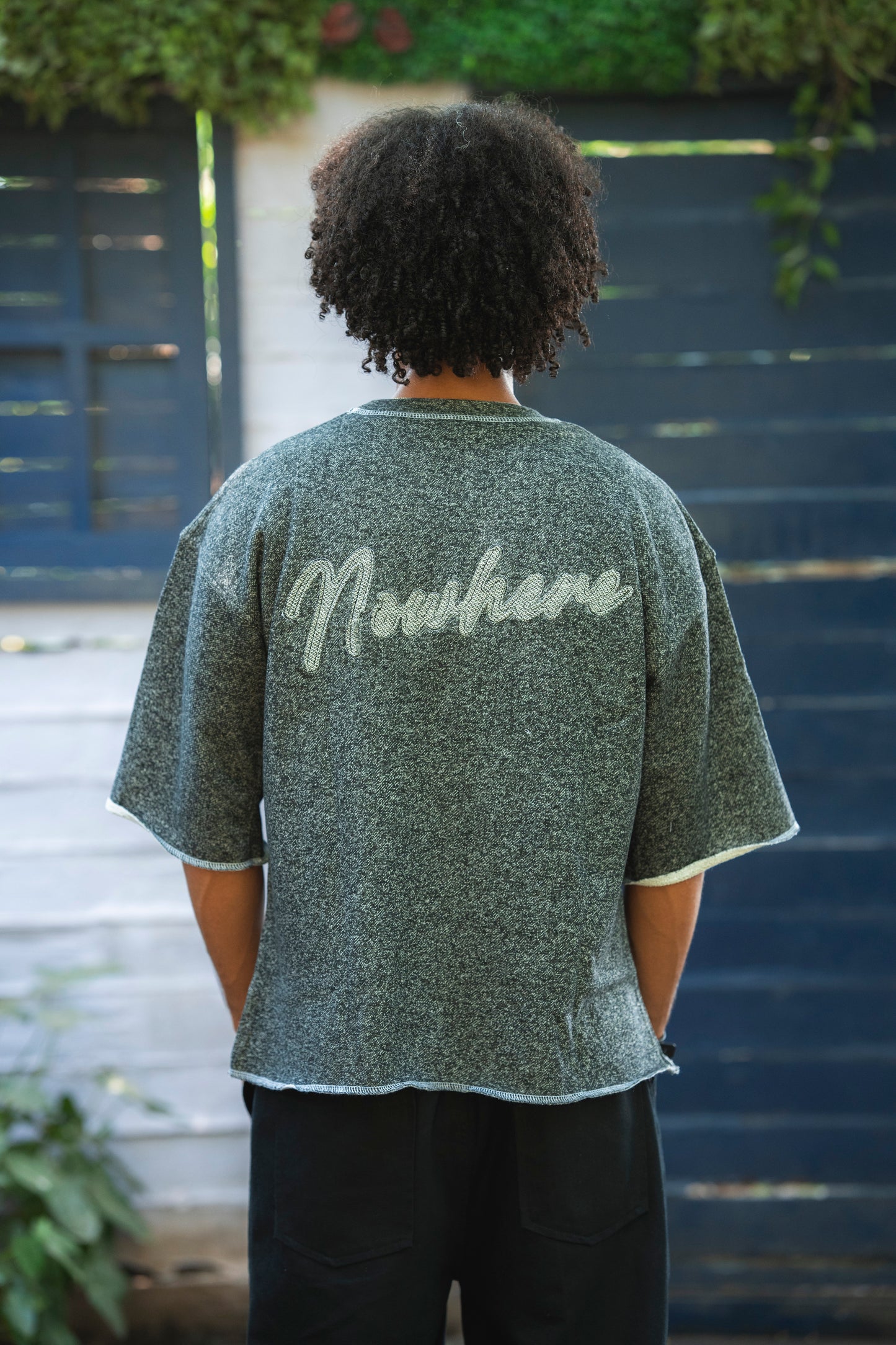 Charcoal Mélange Raw Edge Tee