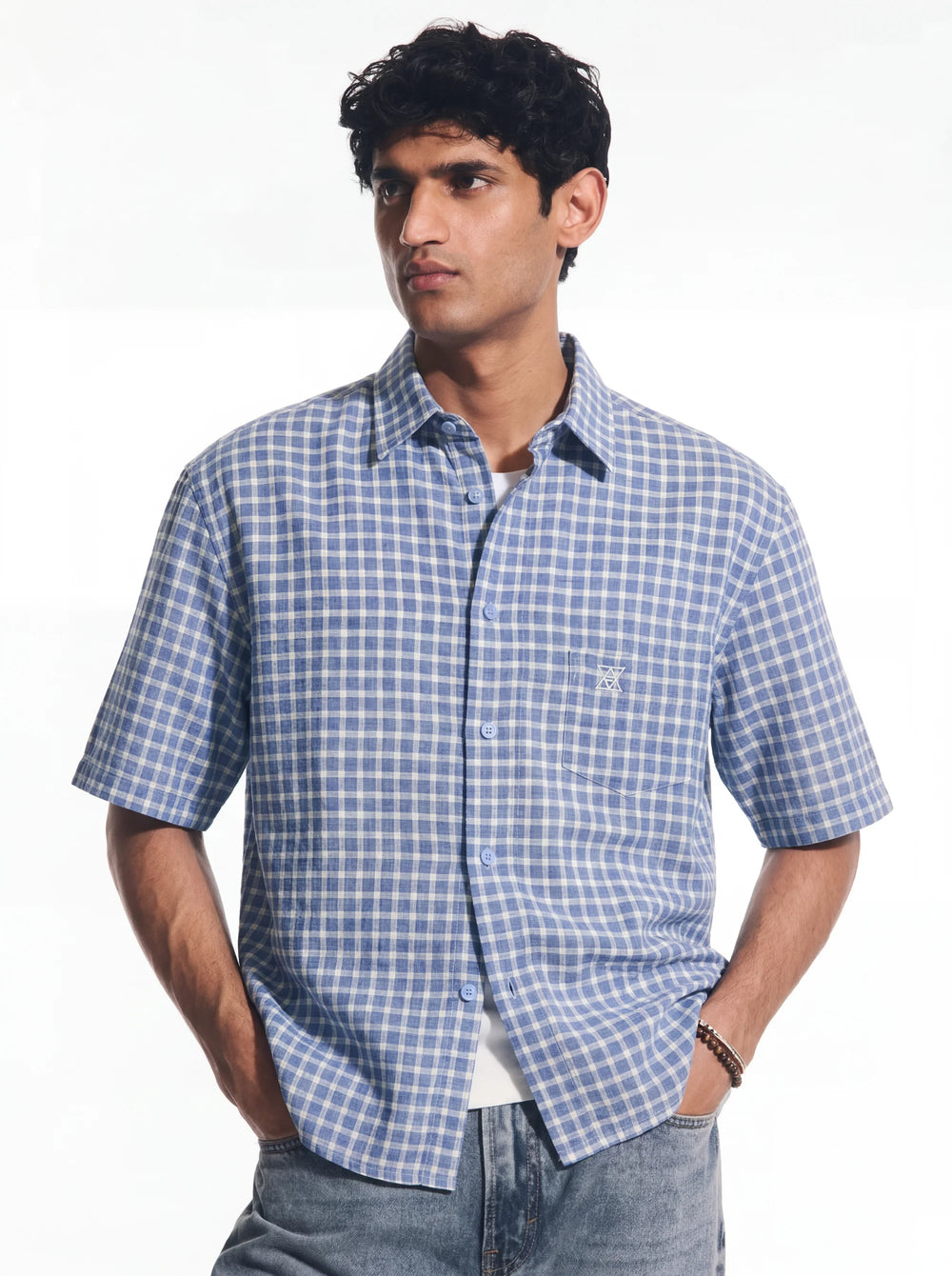 Aqua Trail Check Camp Shirt