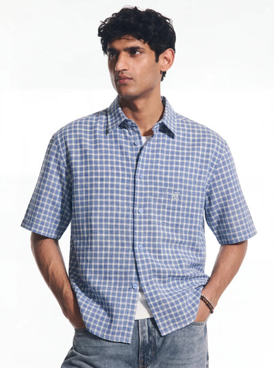 Aqua Trail Check Camp Shirt