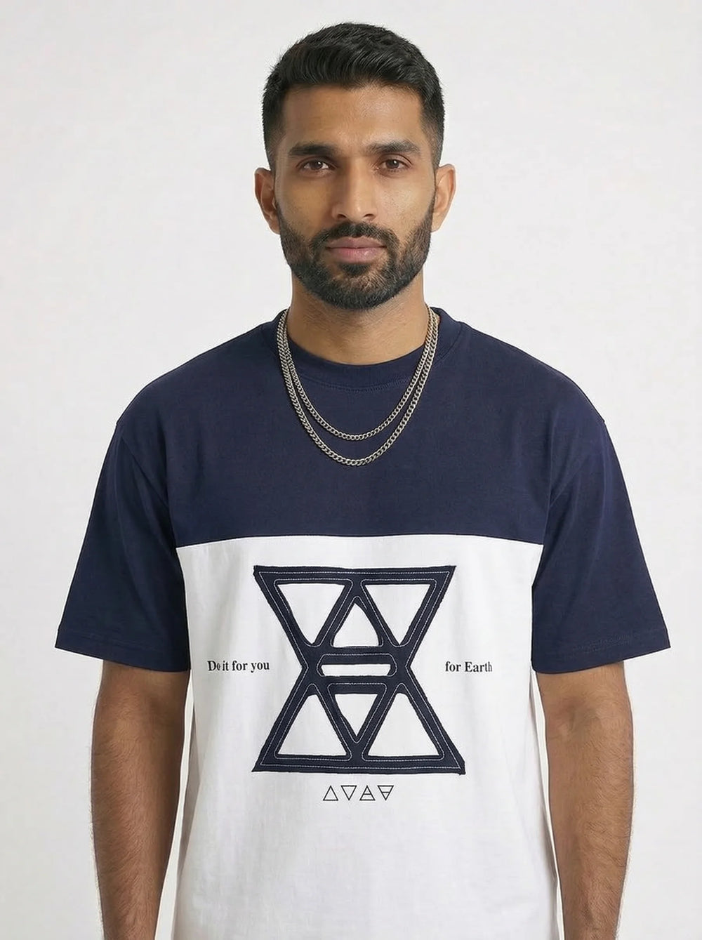Two-Panel Minimal Branding boxy Tee