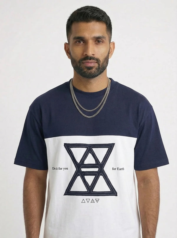 Two-Panel Minimal Branding boxy Tee