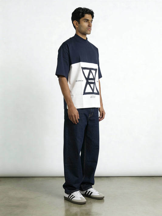 Two-Panel Minimal Branding boxy Tee