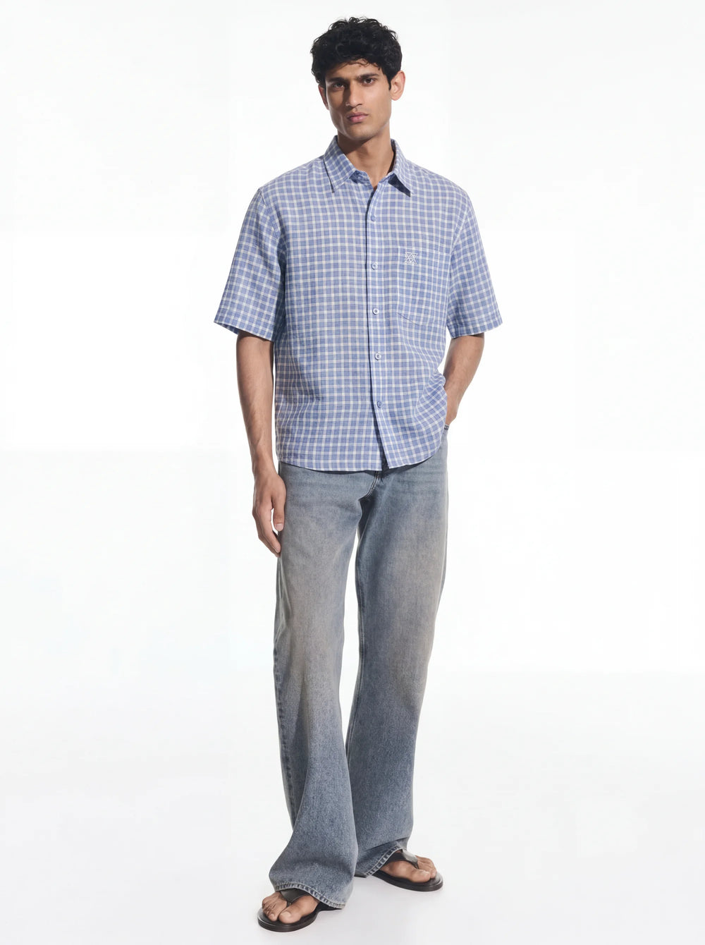 Aqua Trail Check Camp Shirt