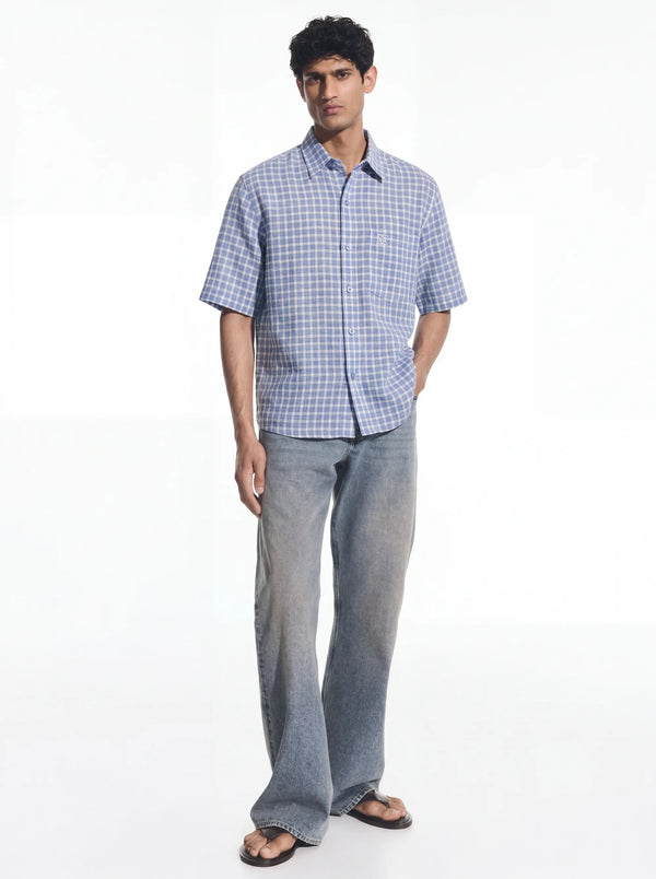 Aqua Trail Check Camp Shirt