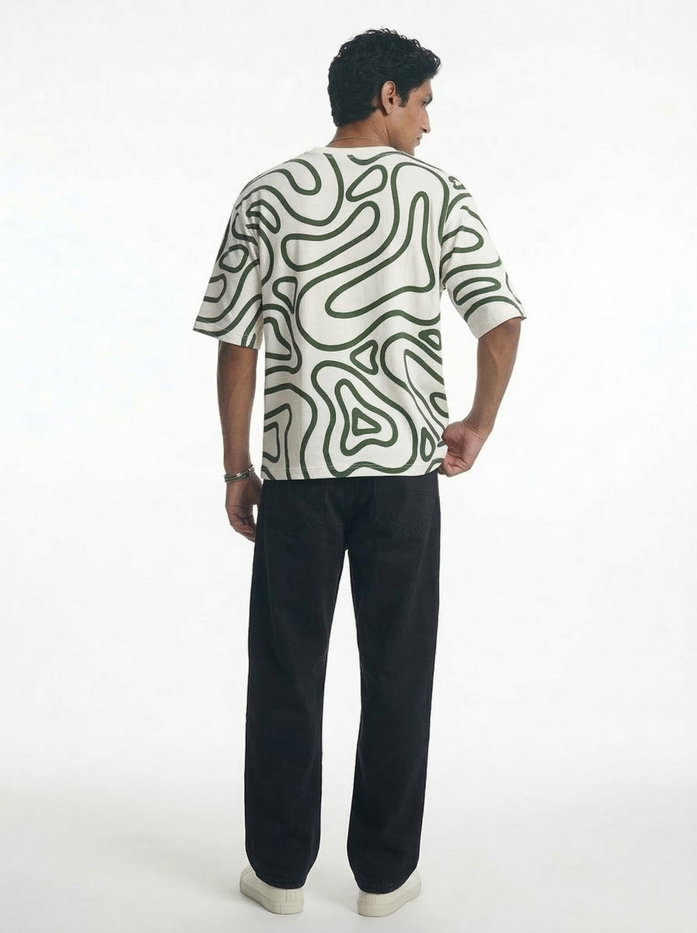 Herbal White All-Over Print Boxy Tee