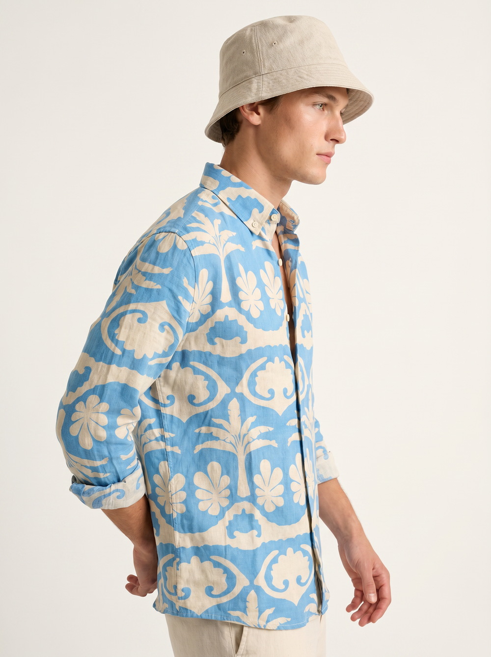 Coastal Tile Linen Shirt