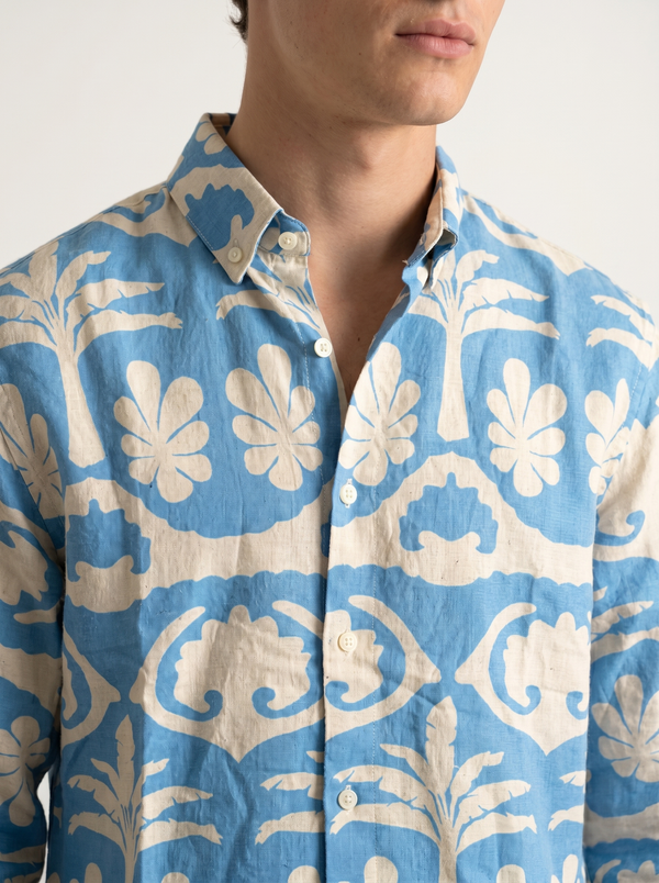Coastal Tile Linen Shirt