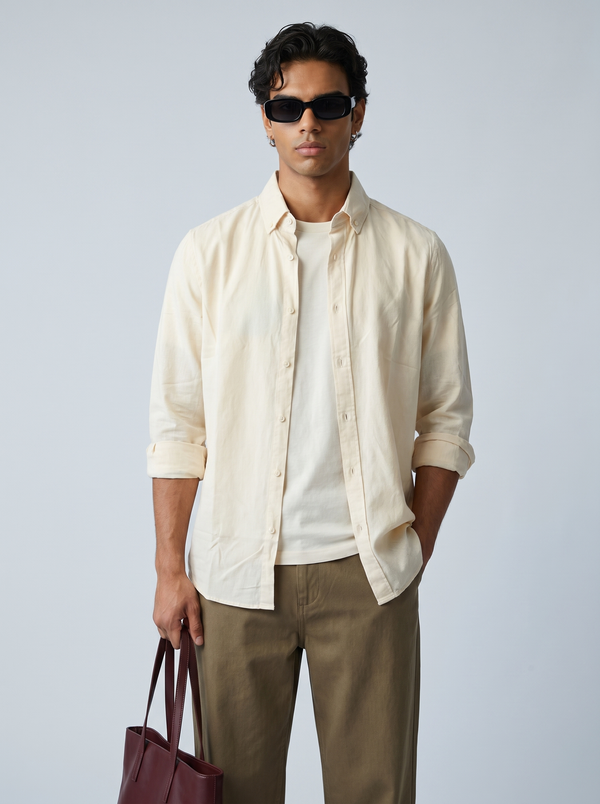 Ivory Classic Linen Shirt
