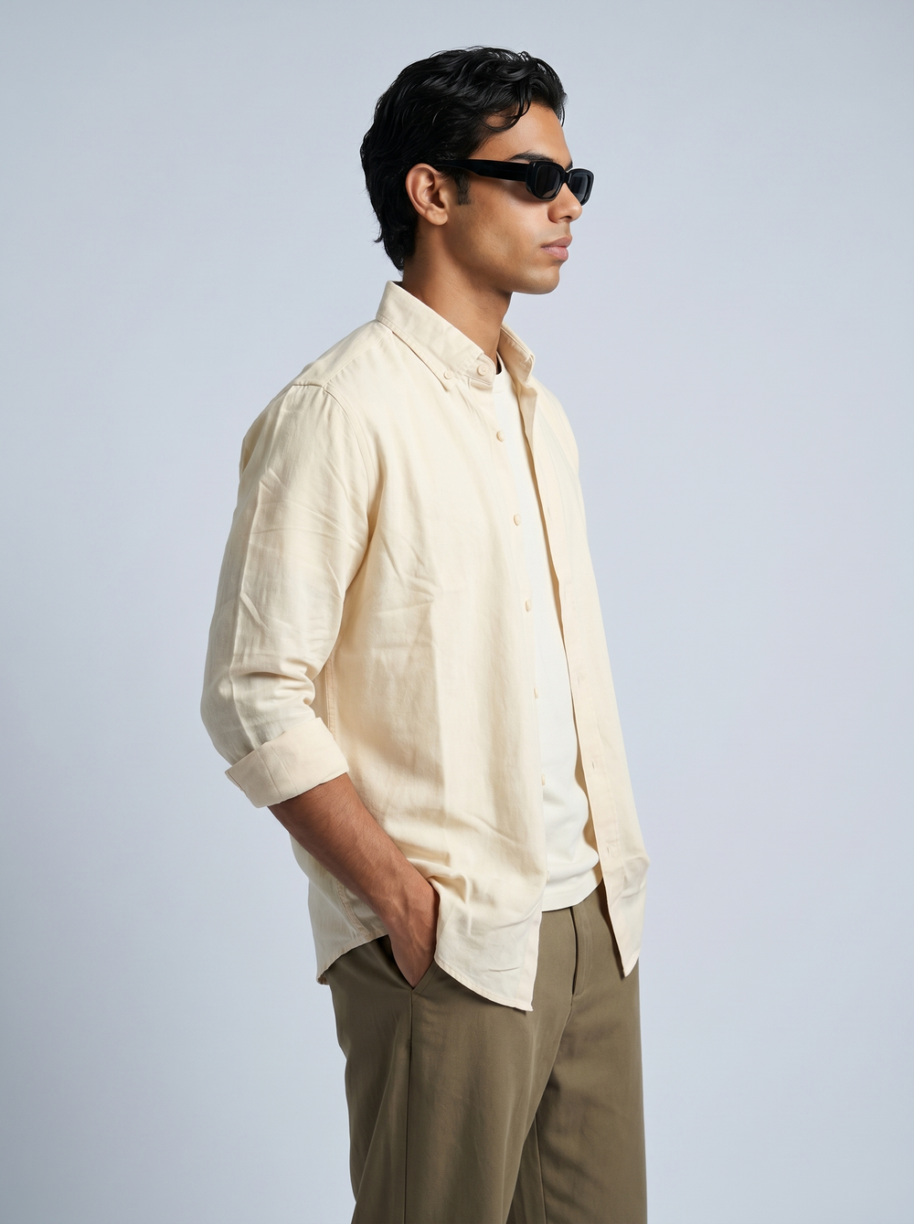 Ivory Classic Linen Shirt