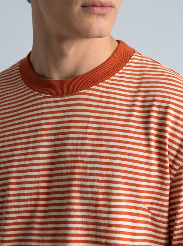 Rust Stripe Long-Sleeve Tee