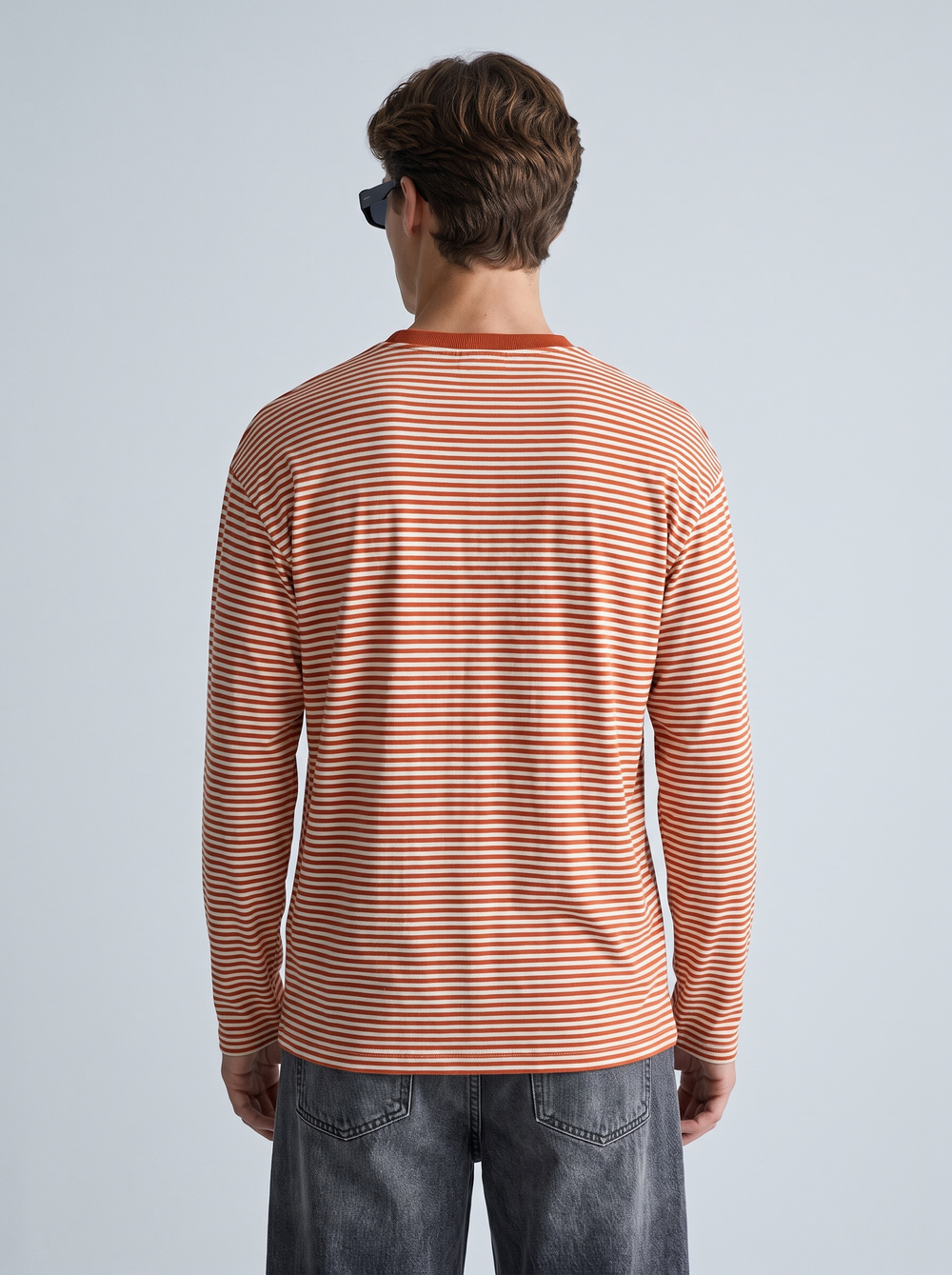 Rust Stripe Long-Sleeve Tee