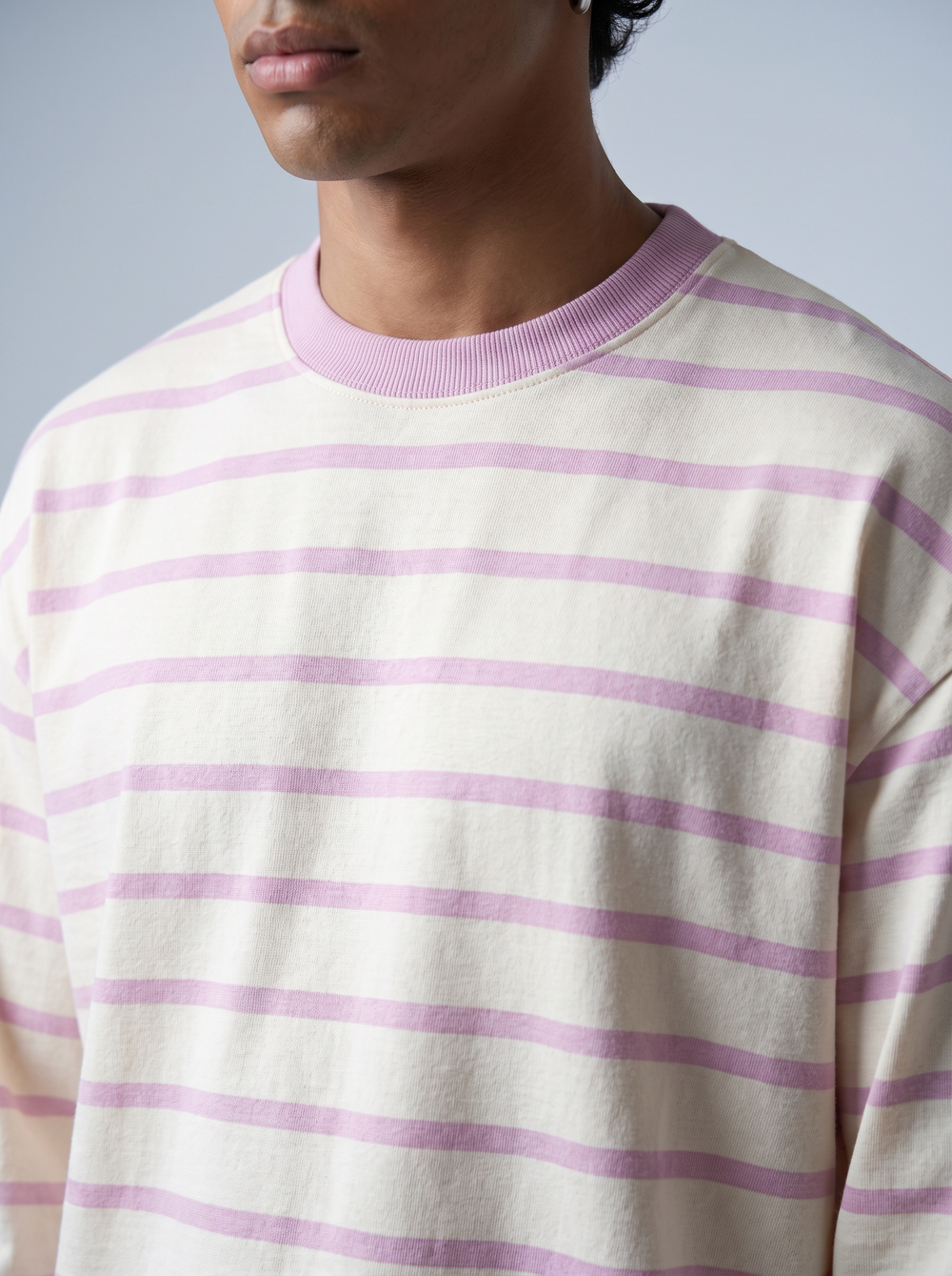 Lilac Stripe Long-Sleeve Tee