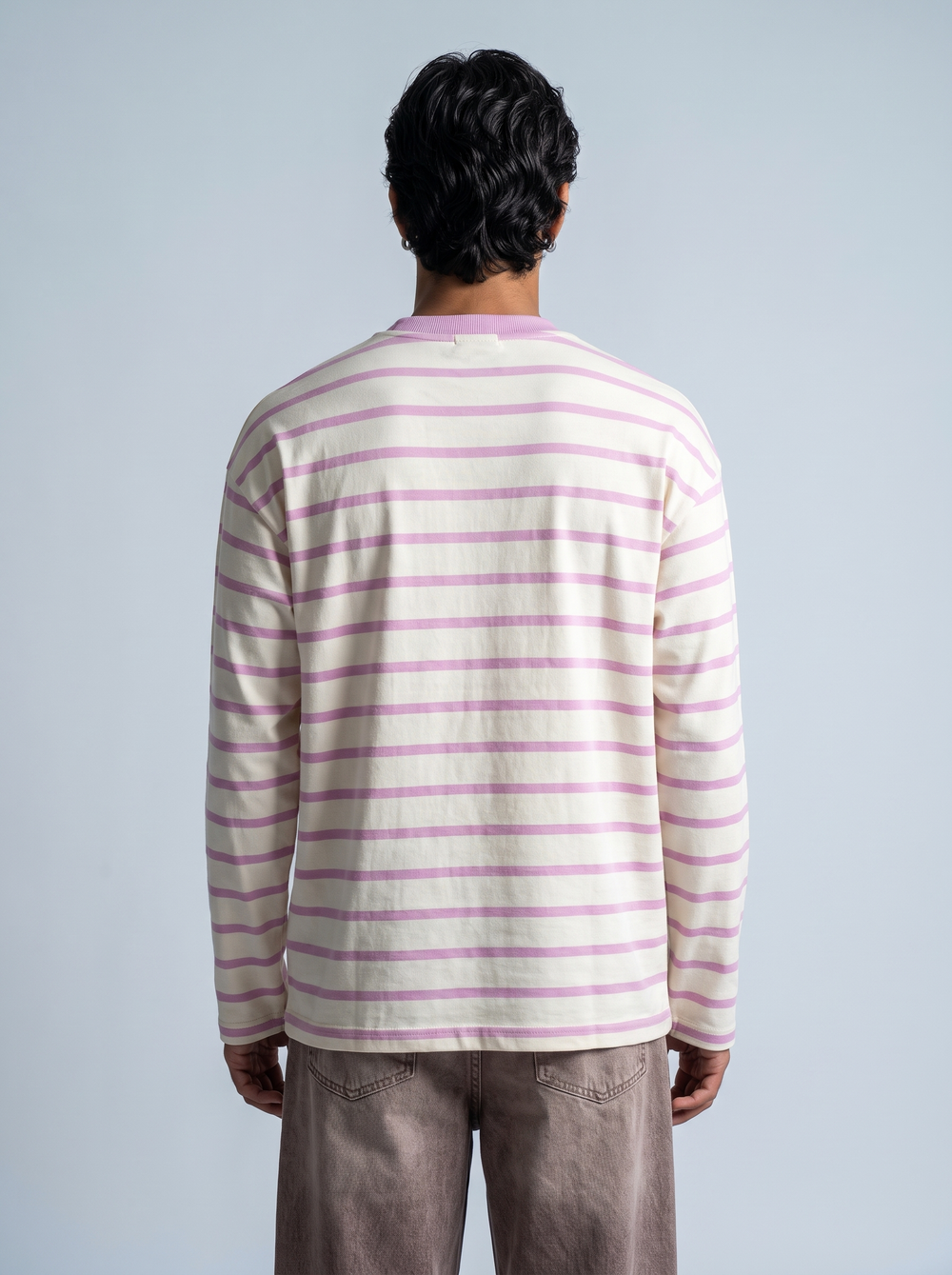 Lilac Stripe Long-Sleeve Tee