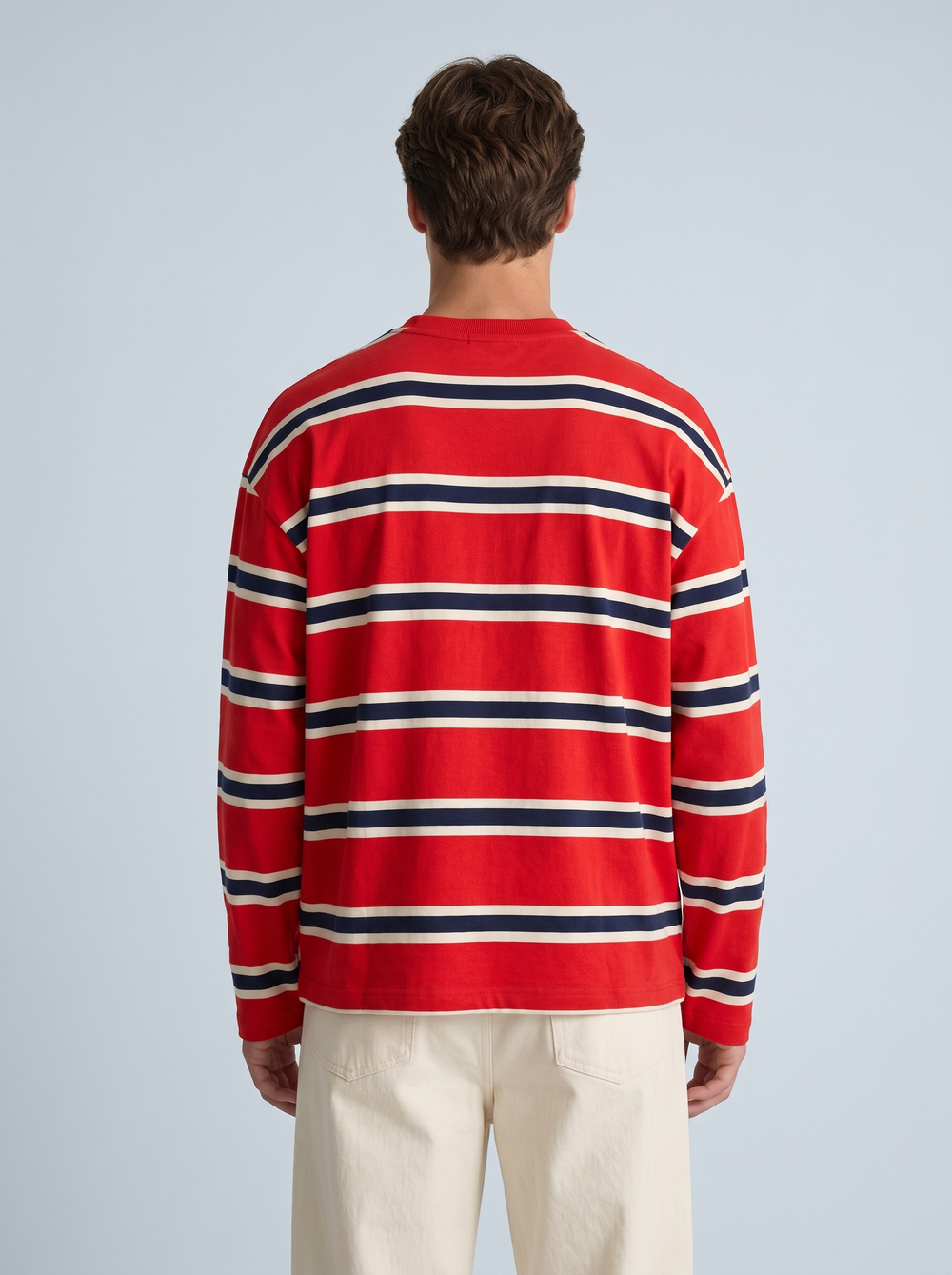 Red Nautical Stripe Long-Sleeve Tee