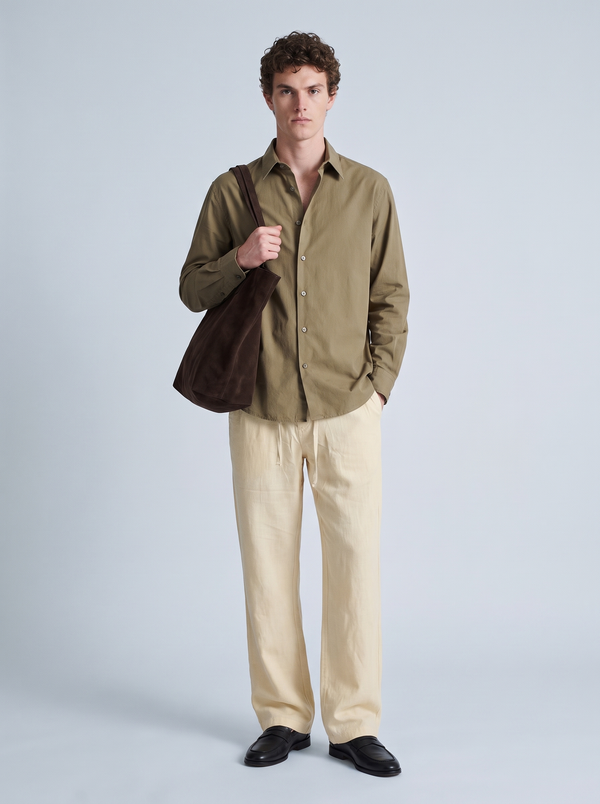 Sandstone Relaxed Linen Trousers