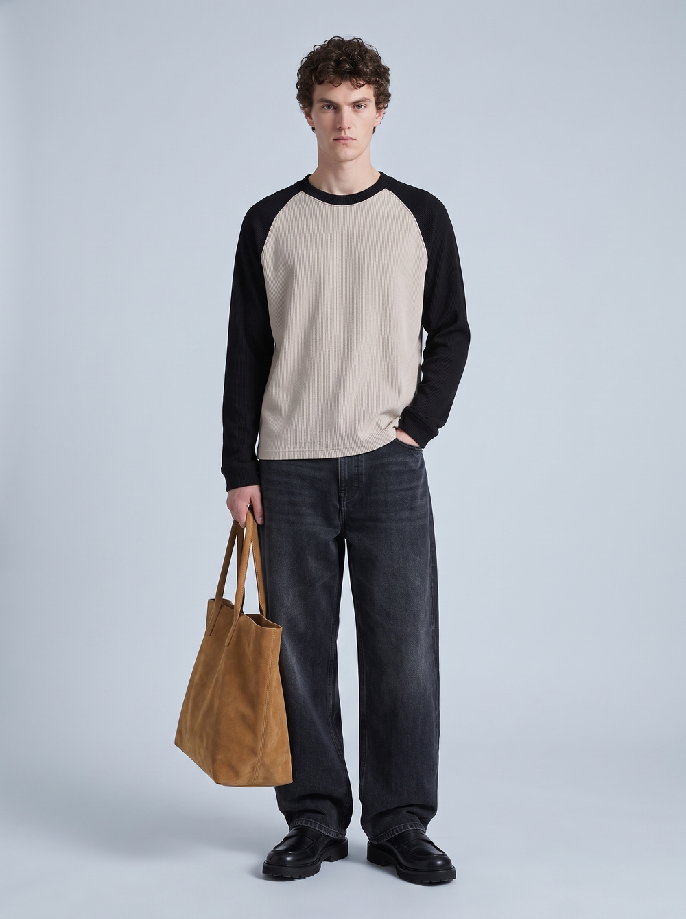 Dune Raglan Ribbed Tee