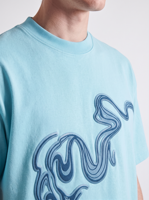 Water color Wave Graphic boxy Tee