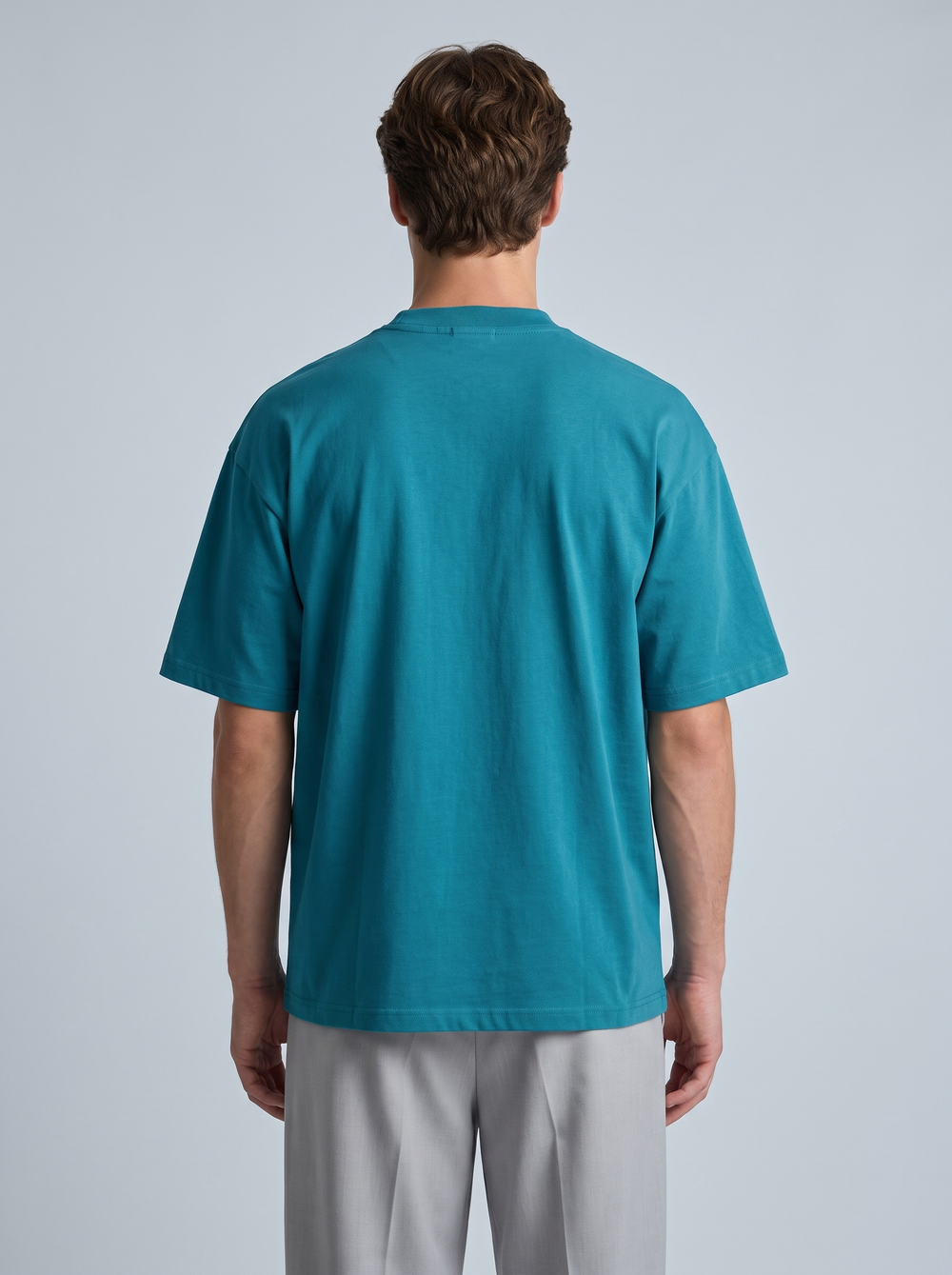 Plain Blue word hunt boxy Tee