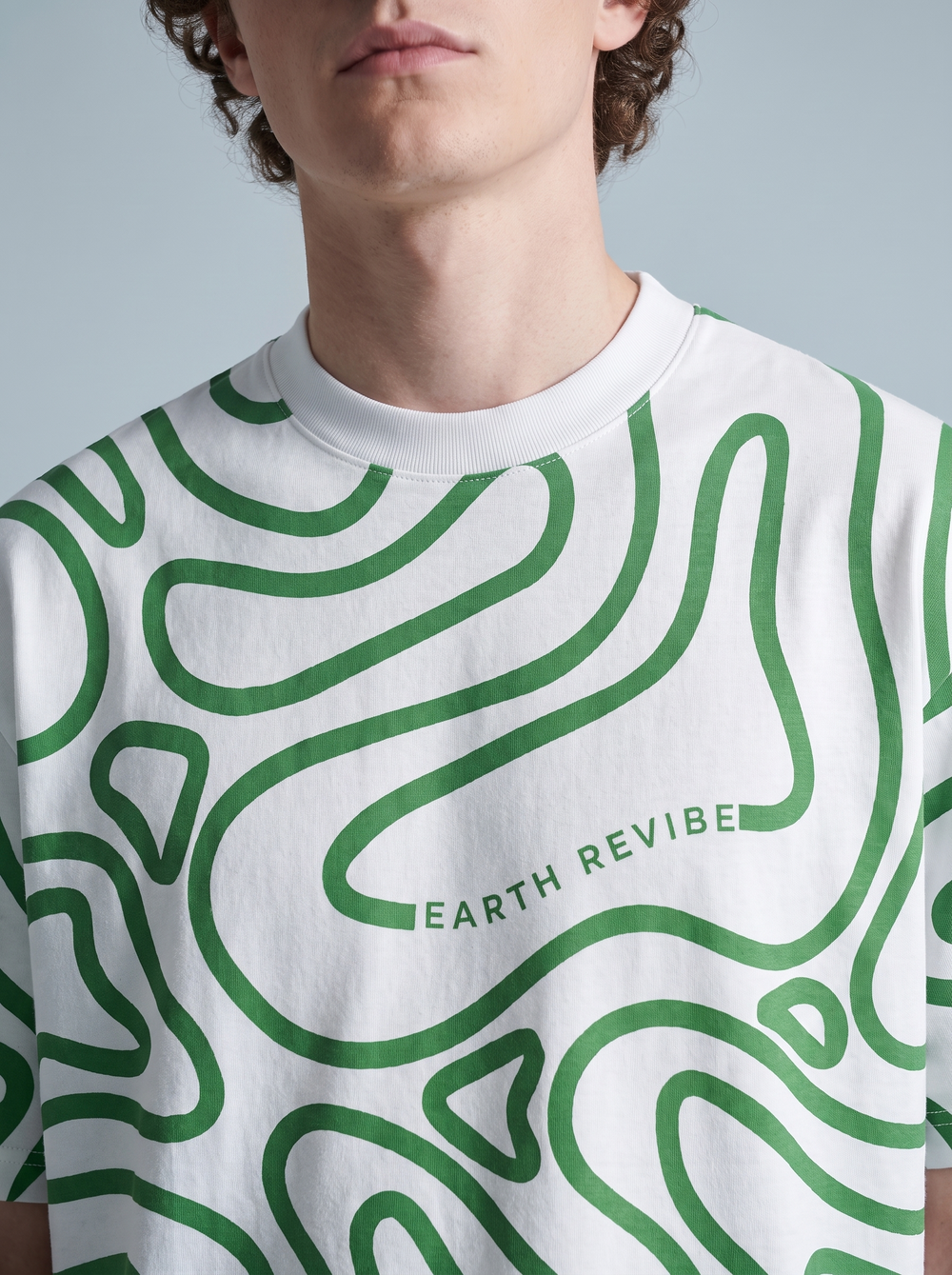 Herbal White All-Over Print Boxy Tee