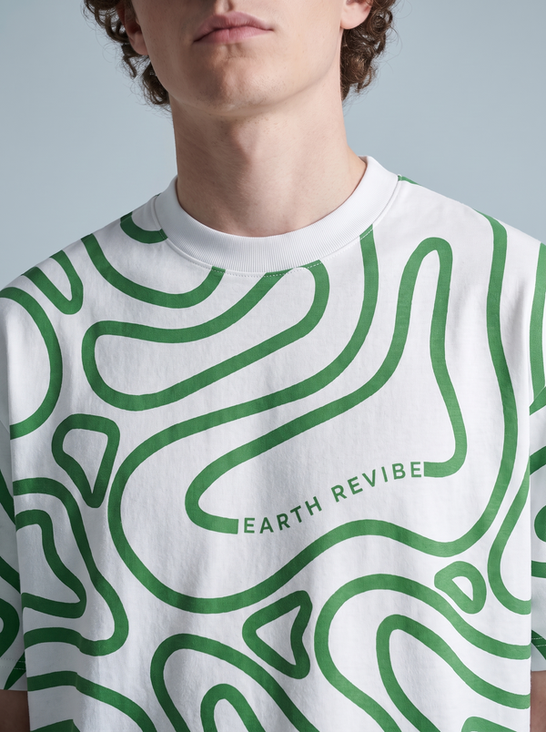 Herbal White All-Over Print Boxy Tee