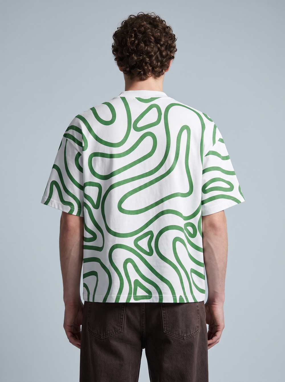 Herbal White All-Over Print Boxy Tee