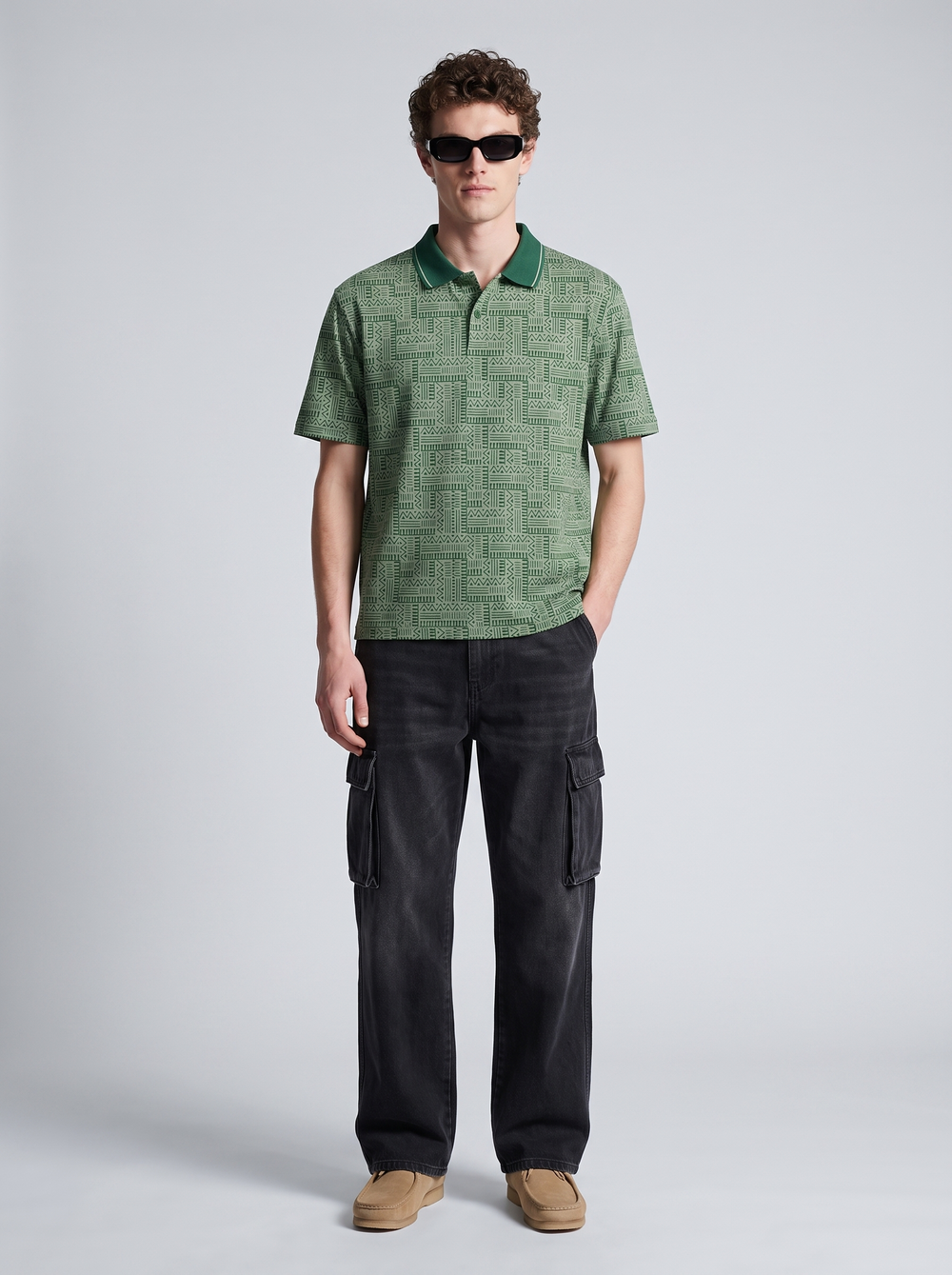 All-Over Print Boxy Polo