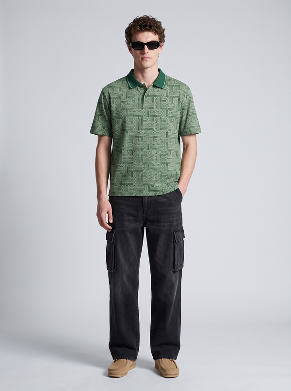 All-Over Print Boxy Polo